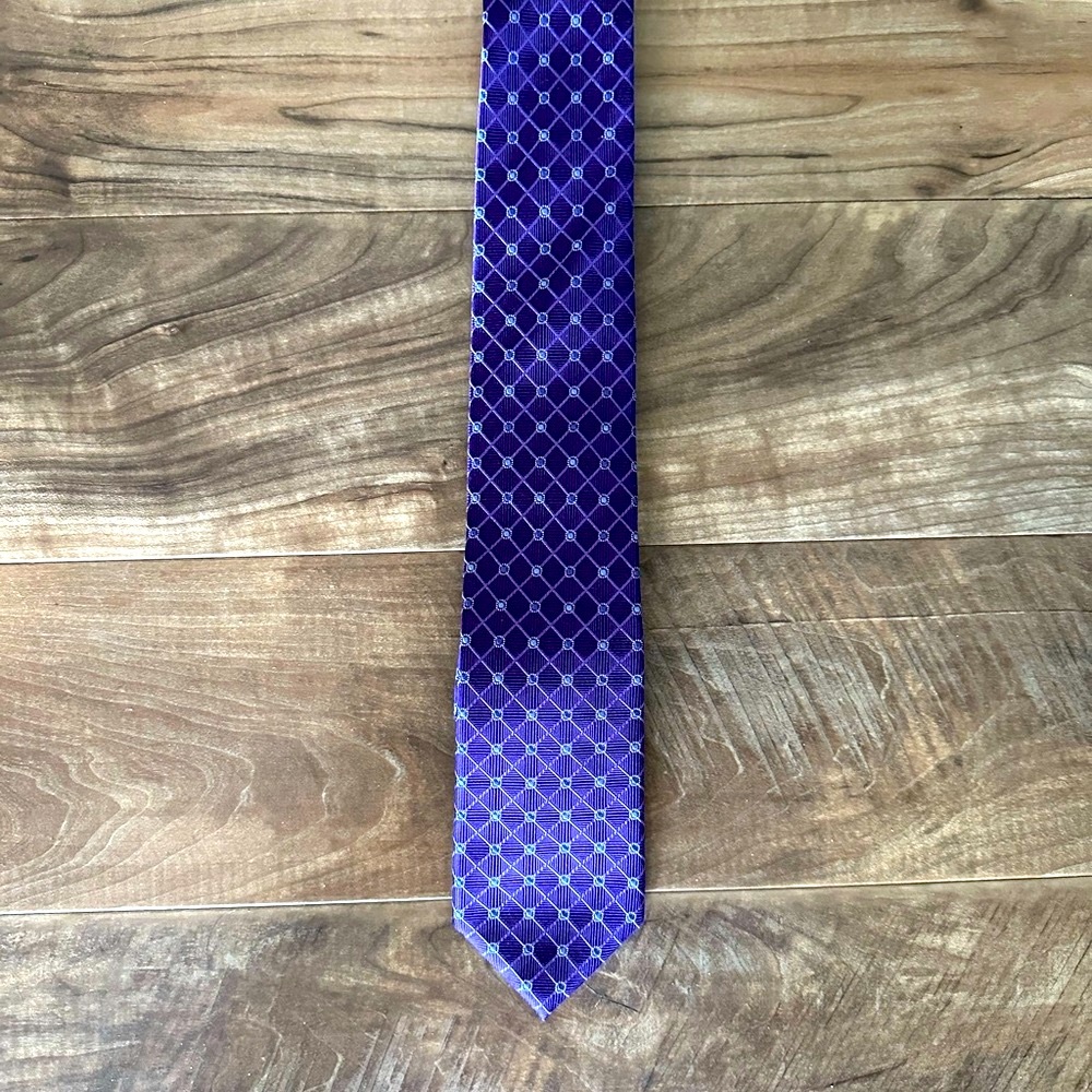 Countess Mara Geometric Tie - Purple